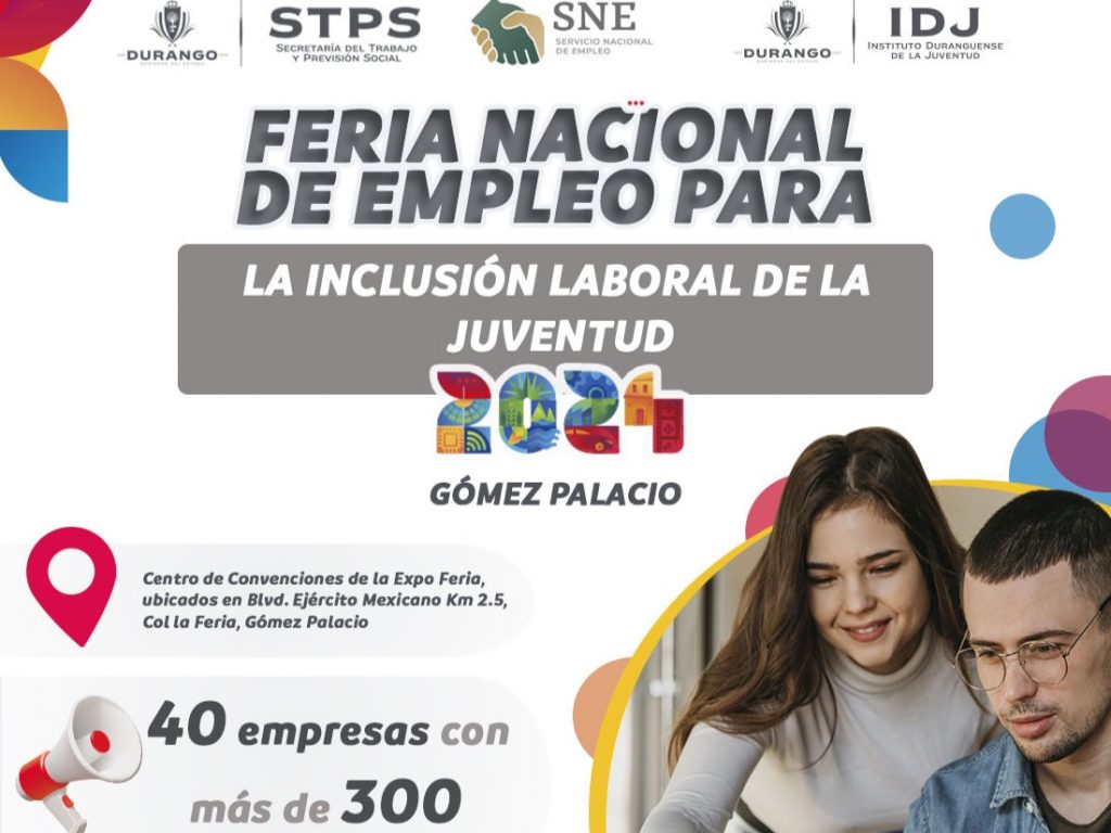 Gobierno encabezado por Esteban Villegas invita a la Feria del Empleo para la Inclusión Laboral de la Juventud